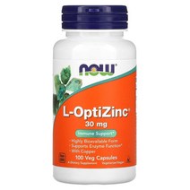 나우푸드 L OptiZinc 30 mg 100 식물성 캡슐옵션확인필수