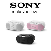 Sony cdplayer 카세트 테이프 플레이어 라디오 소형, 화이트
