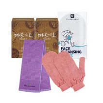 때르미오 목욕 풀세트 6종, 핑크 때장갑2P+때비누2P+등타올1P+페이스타올1P