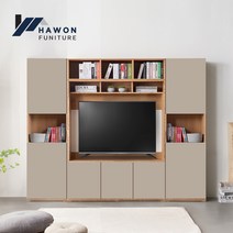 하원가구 더킨 월플렉스 2340 거실장 세트 G-2, 오크그레이