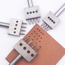 수동 피할기 가죽 수동식 박피기 가죽공예 필링기 공방 가죽 구멍 펀치 간격 4 5 6 8mm diy 손 천공 라운드 스티칭 펀치 도구 구멍 컷 가죽 펀칭 도구 246구멍, 실버 6홀 8mm