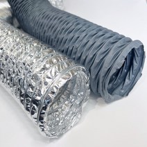 후렉시블 자바라호스 플렉시블 50~700mm 덕트자재 알루미늄 타포린 천닥트 닥트모음, 알루미늄 후렉시블 닥트호스, 알루미늄닥트 8인치(200파이) 10m, 1개