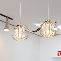 크리스탈 2등 팬던트 호박등 식탁조명