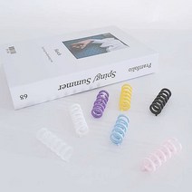 도매팜 알록달록 컬러 6구 제본링 노트 문서 연습장 다이어리꾸미기 셀프 바인더링 똑딱이, 퍼플, 5P