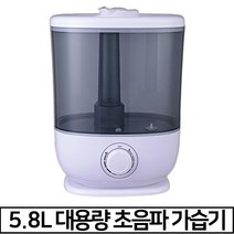대용량 초음파 가습기 간편 세척 거실 사무실 저소음 5.8L 블랙/화이트, 블랙