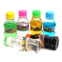 달콩팬시 어쩔 말랑 슬라임 미니 패트병 슬라임 2컬러 1세트, 주황+하늘