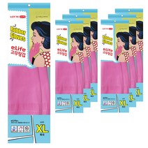 롯데이라이프 고무장갑 특대 2p, 핑크, 7개, 특대(XL) 이상