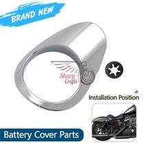 오토바이 배터리 페어링 커버 링 탱크 harley sportster xl883 xl1200 48 72 포티 에이트 2004-2022 오른쪽 사이드 커버, 없음