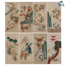 서수영모도 8폭 1 민화 도안 본 민화그리기 본그림 공모전 취미 원데이클래스 수업자료 민화본, 서수영모도(6), 고급 닥순지, 원본사이즈(추천)