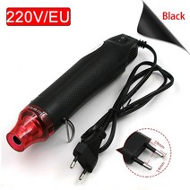 히팅건 무선 열풍기 히팅기2000W LCD/NO LCD 전기 뜨거운 공기 총 전원 도구 히트 건 가변 온도 헤어 드라, CHINA, Black
