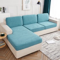 소파커버 쇼파 sofa cover 천갈이 덮개 방수 1234 Seaters 쿠션 시트, 애시드 블루, x-l 모양