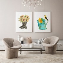 셀러허브 감성 수채화 해바라기 그림 액자 No21 31 캔버스 6호, 25번／6호32x41cm(캔버스액자옆면연장)