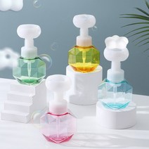 꽃모양 핸드워시 손세정제 리필 디스펜서 공병 300ml, 그린