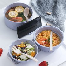 공장 거품 국수 그릇 학생 큰 대나무 섬유 식당 식기 세트 배수 수프 6 조각 도매 맞춤형 로고, 블루