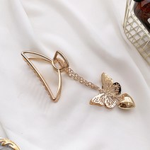 금속 입체 나비 술 패션 야생 기하학적 중공 나비 사랑 펜던트 머리 발톱 여성 머리 장식