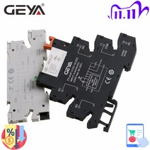 Din 레일 슬림 릴레이 모듈 HF 41F 릴레이 홀더가있는 통합 PCB 마운트 전원, Black 12VACDC, One Color_Black 12VACDC