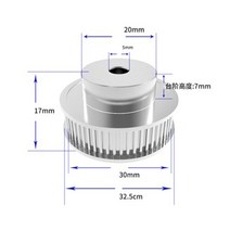 알루미늄 GT2 6mm 너비 48 치아 2GT 타이밍 드라이브 풀리 3D 프린터 용 Pully 휠 기어 보어 = 5mm/6.35mm, 01 Bore 5mm_01 Width 6mm