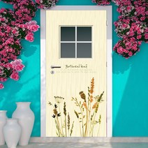 현관문 리폼 시트지_빈티지 네츄럴 리프 01