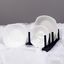 정사각 앞접시 찬기 화이트 반찬 그릇, 정사각_중, 1개