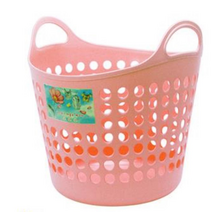 편리한 다용도 세탁 바구니 중 분리수거 장난감 빨래 통 시장 가방 보관함, 핑크