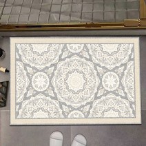 욕실 화장실 속건 연성 흡수 미끄럼 방지 고무 매트, 가벼운 럭셔리 인상, (60cm x 90cm)* 2