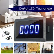 속도측정기 스피드건 야구스피드건 4 디지털 LED 블루 그린 타코미터 게이지 RPM 속도계 + 홀 근접 스위치, 한개옵션0