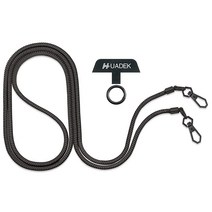 HUADEK 스네이크 체인 폰 스트랩 범용 랜야드 커넥터 (스네이크 체인(블랙 색상) F1), Snake-Chain（Black color）F1