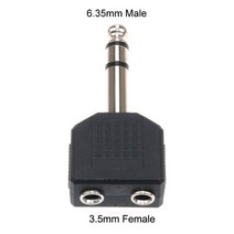 y젠더 컴퓨터 이어폰 1 4 "모노 스테레오 오디오 잭 플러그 어댑터 수-암 3.5mm 6.35m, 02 Stereo 3.5mm, 01 <0.5m