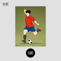 인테리어그림 여름 현대 심플 축구 원목 오리지널제작 운동 체육관 복도 캐릭터 남자 침실 벽 2594007388, 수입 원목 그림액자 -면은 옆 블랙 XR018-C 독립