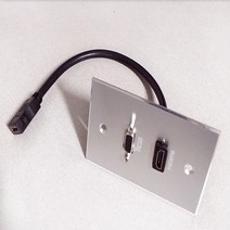 월플레이트 벽부 벽면 HDMI RGB 판넬 판금 주문 제작 플레이트, 알미늄 HDMI RGB