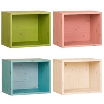 [하우디가구] 칼라 공간박스 1단 책장 책꽂이 수납장, 제품선택:칸높은1단-핑크(DIY)