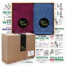 송월타올 코마사 170g x 2p 수건선물세트 돌 환갑 칠순 팔순 회사 교회 어린이집 유치원 학교 기업 행사 조문 개업 결혼 호텔 답례품, A세트 (자주+파랑)