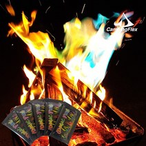 (캠핑플렉스) 마법불꽃 10g/15g/25g/30g 5개/10개 감성 캠핑 불멍 매직파이어 레인보우 불꽃 참나무장작 마법가루, 02. 마법불꽃 15g 5개