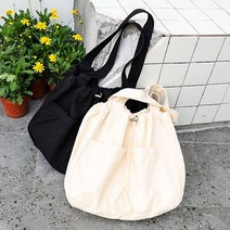여자 캐주얼 캔버스백 포켓 숄더백 구제스타일 가방