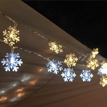 인블룸 눈꽃 LED전구 50구 건전지세트 웜화이트, 단품