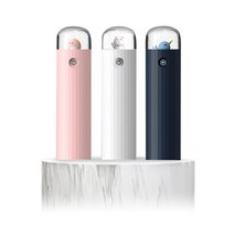 접이식 휴대용 선풍기 미니 손선풍기 가습 보조배터리, 핑크