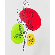 산뜻함III 인테리어 예쁜 꽃 그림 최혜원작가 원화, MDF(흰색)