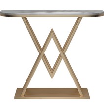 거실 콘솔 화분 테이블 다용도 안방 코너 철제 폭좁은 화장대, 골드-120cm