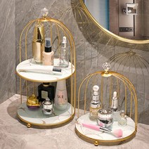 제이와이홀딩스 인테리어 화장품 수납장 고급 향수진열대 대리석디자인, 1단, 화이트