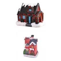 GHSHOP 2pcs 조명 집 동상 장식 빛 세트, 하나, 수지, 스타일케이