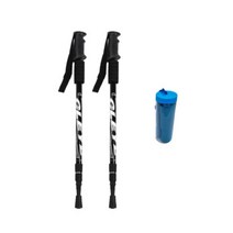 에이그 초경량 등산스틱 2개 1세트 + 대형 아이스쿨타올, 블랙