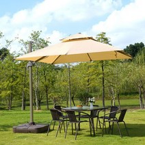 3M 사각폴딩파라솔 대형 사각 폴딩파라솔 물통미포함, 고급사각 브라운