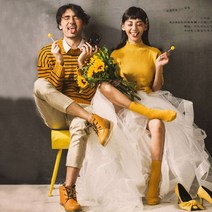 커플 시밀러룩 웨딩촬영 추억사진 커플룩 가을겨울 사진 테마 의류 웨딩 야외 캐주얼