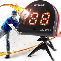 NetPlayz 야구 레이더 속도 센서 훈련 장비 (핸즈프리 레이더 건 피칭 스피드 건 | 선물 선수를 위한 첨단 장치 및 장비 블랙 (NIS022132032), Speed Radar