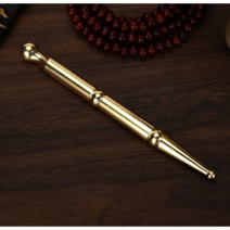 황동 휴대용 마사지펜 발바닥 발 경락 혈자리 침술, 1개