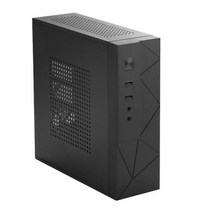 데스크탑 전원 공급 장치 게임 HTPC 호스트 사무실 홈 2.0 USB 미니 ITX 라디에이터 구멍 컴퓨터 케이스 실용적인 수평 섀시, Black, 01 Black