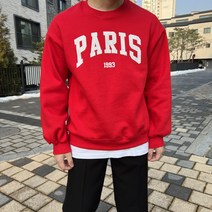 1993 PARIS 파리 오버핏 코튼 남녀공용 긴팔 맨투맨