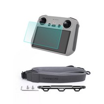 DJI RC 조종기 전용 필수 악세사리 2종 세트 C 미니3 드론 컨트롤러 액정 액세서리 프로텍터 용품 스트랩