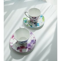 행남자기 본차이나 엔젤피쉬 커피잔 2인조 4pcs
