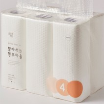 백올 빨아쓰는 행주타올 더 도톰한 오렌지 50매 6롤 1팩, 6개